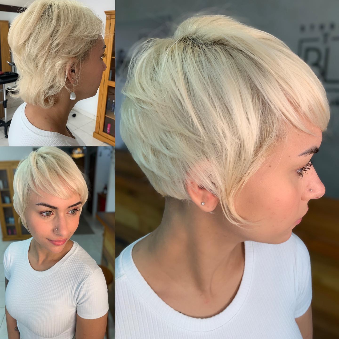 Short Layered Blonde Cut for Thin Hair