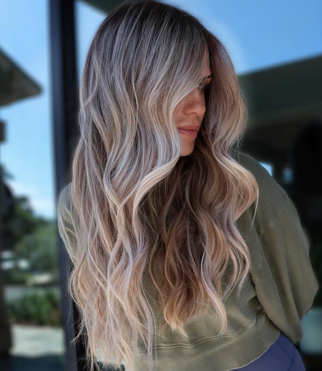 Caramel Hair with Ash Blonde Highlights