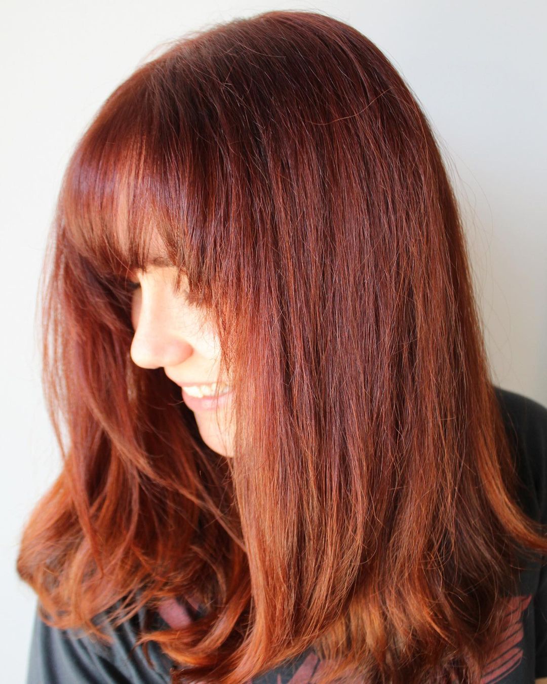 Vivid Auburn Hair with Copper Ends