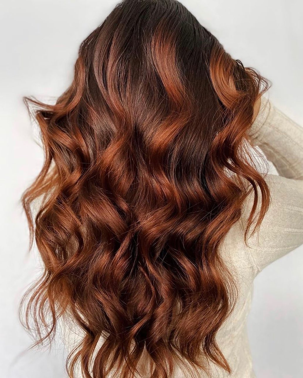 Warm Brown Hair with Auburn Highlights